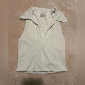 white Crop top